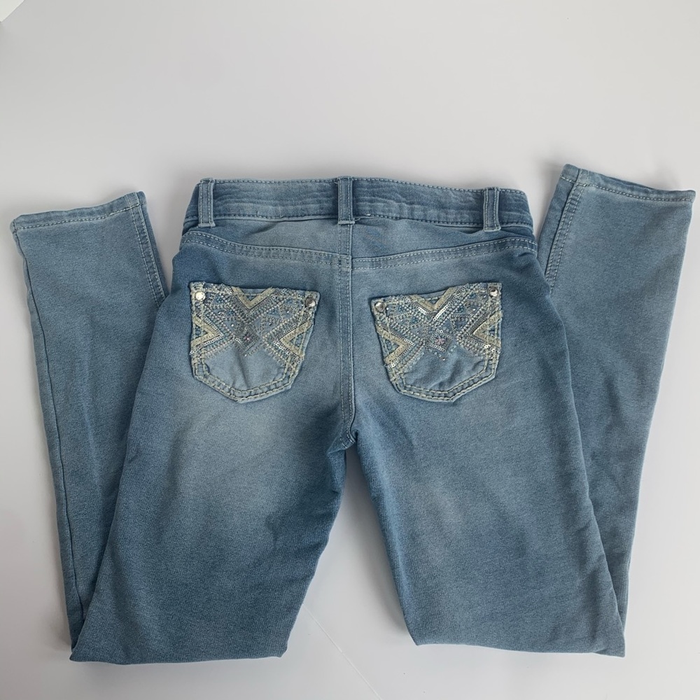 Arizona Jean Company Jeggings with Jewel Accents.